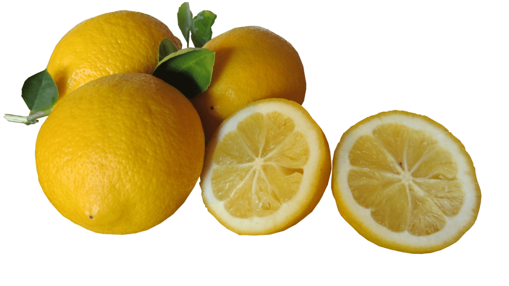 whole and cut lemons