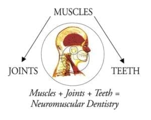 Illustration of how TMJ is affected by neuromuscular issues
